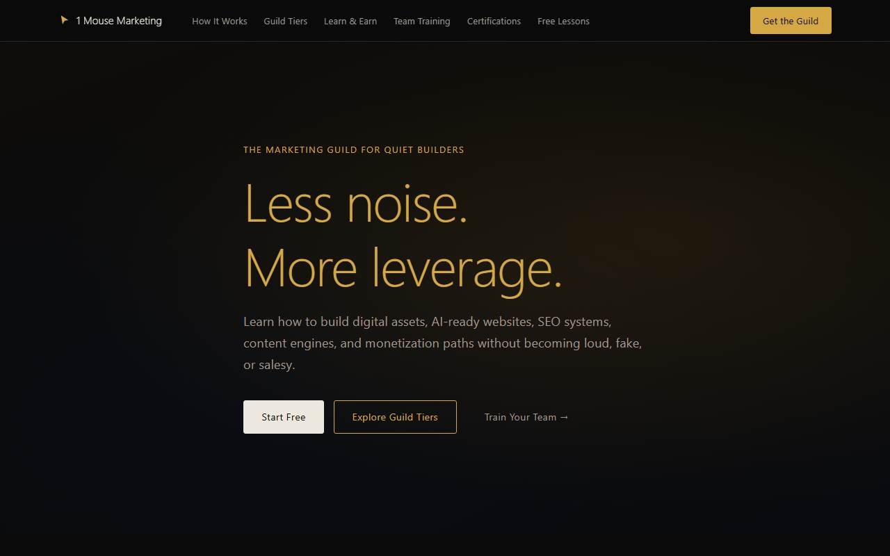 1mousemarketing.com homepage screenshot