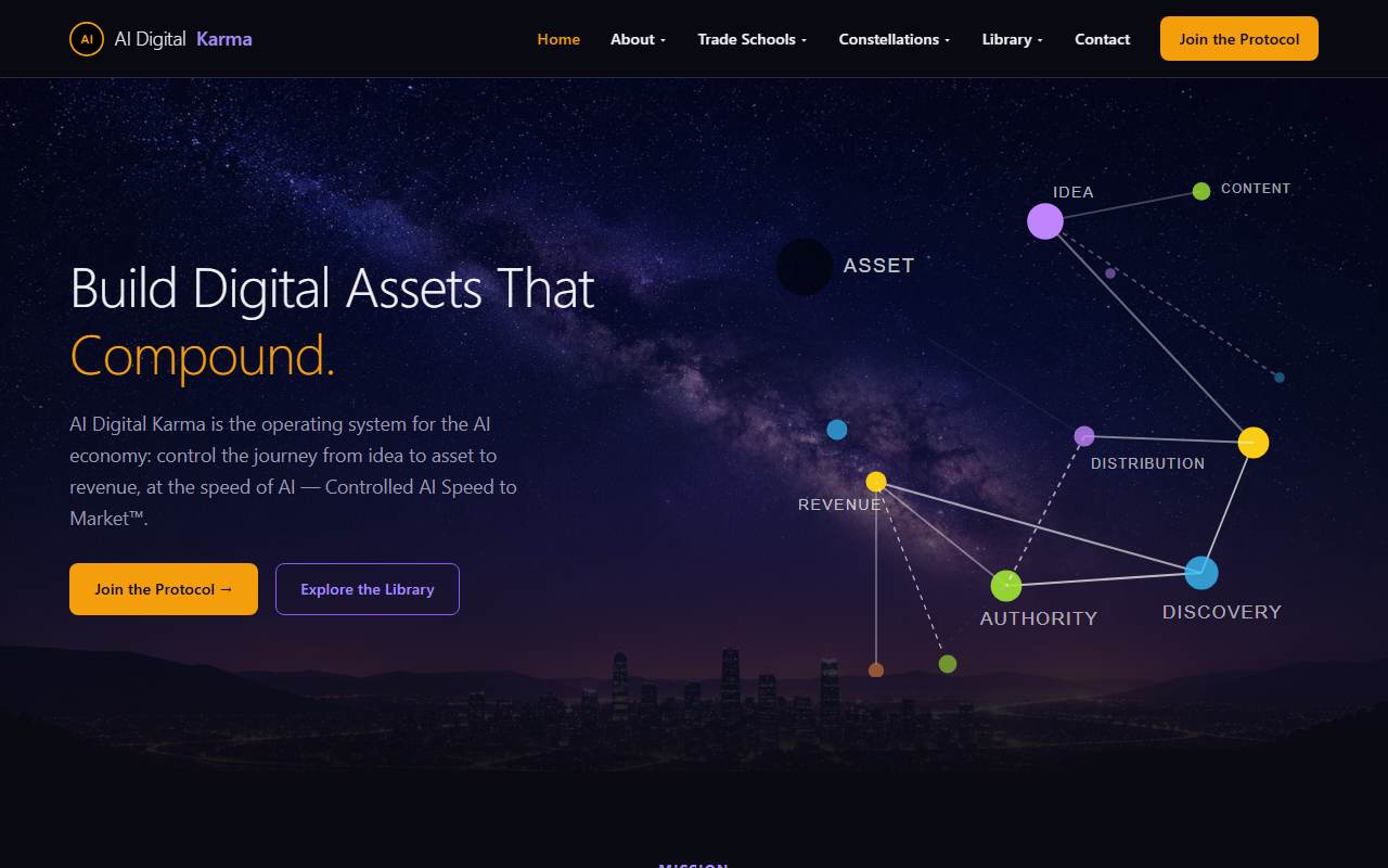 aidigitalkarma.com homepage screenshot
