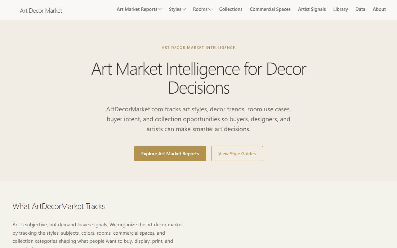 artdecormarket.com homepage screenshot