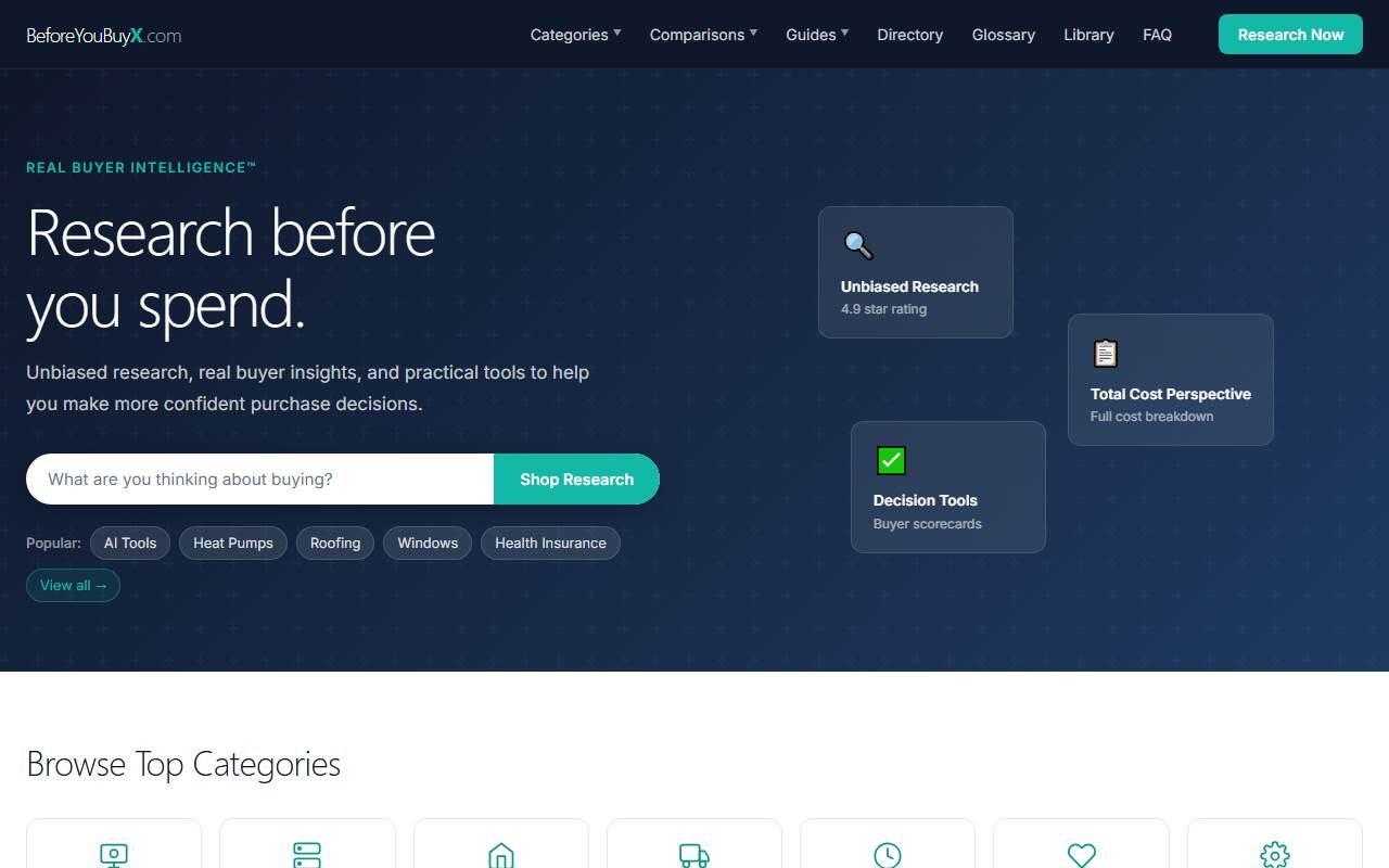 beforeyoubuyx.com homepage screenshot