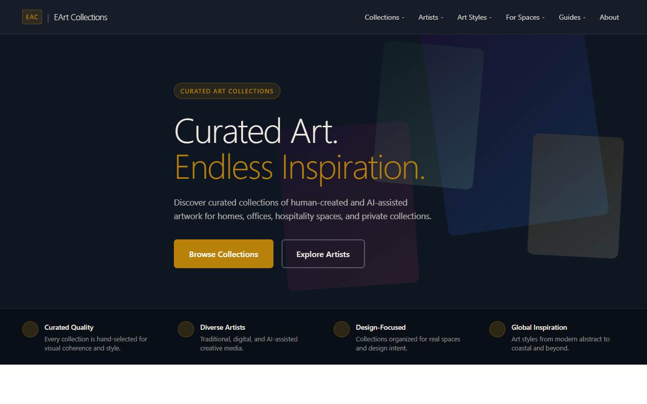 eartcollections.com homepage screenshot
