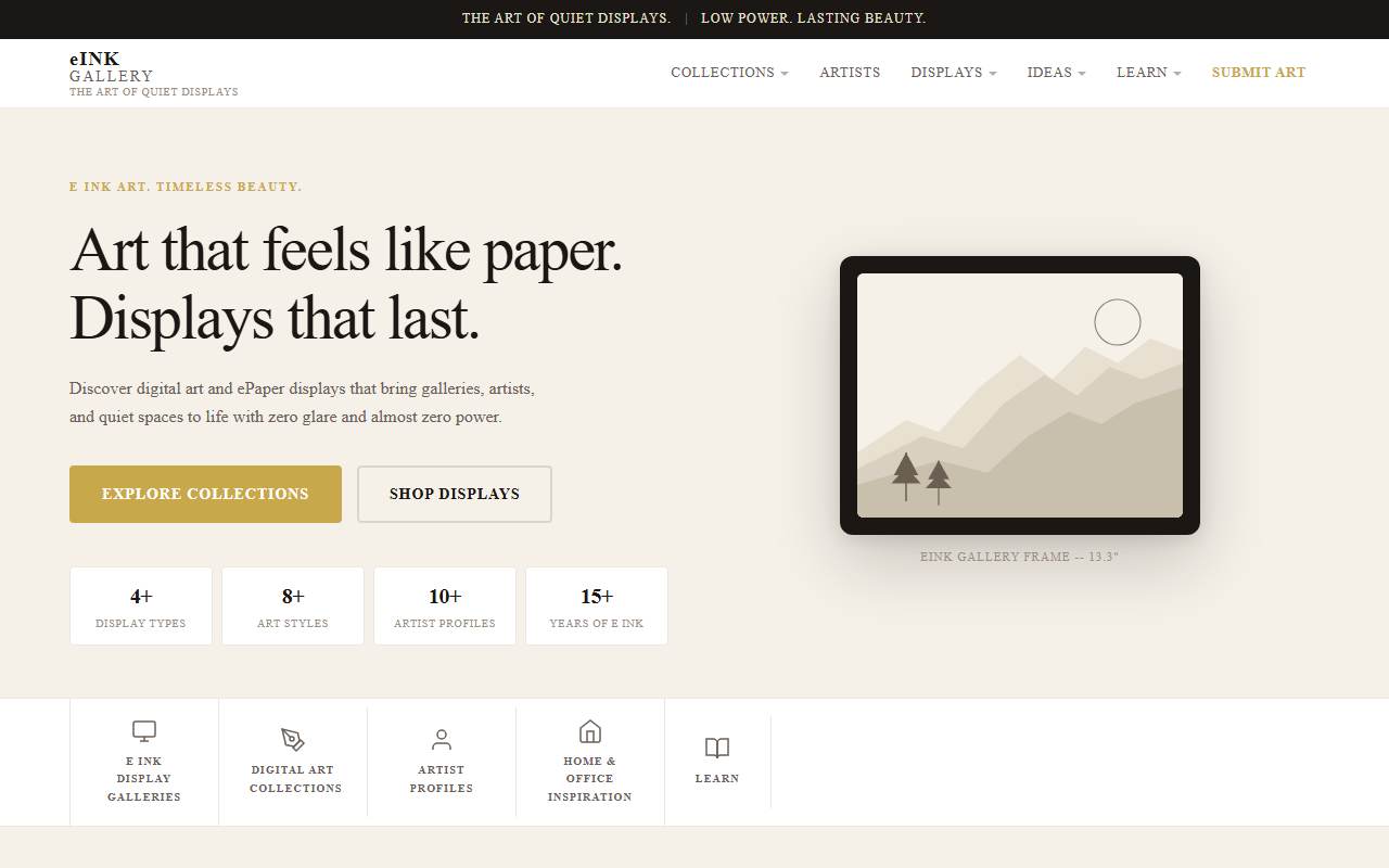 einkgallery.com homepage screenshot