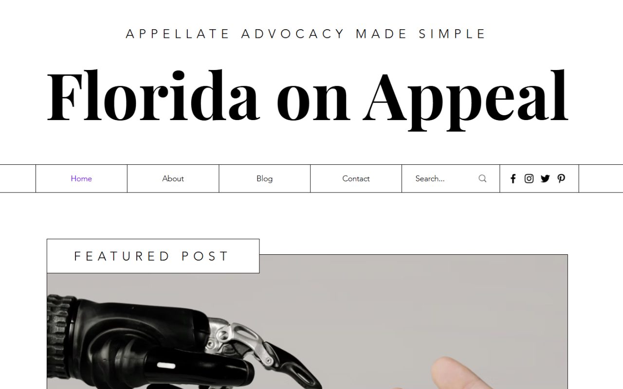 floridaonappeal.com homepage screenshot