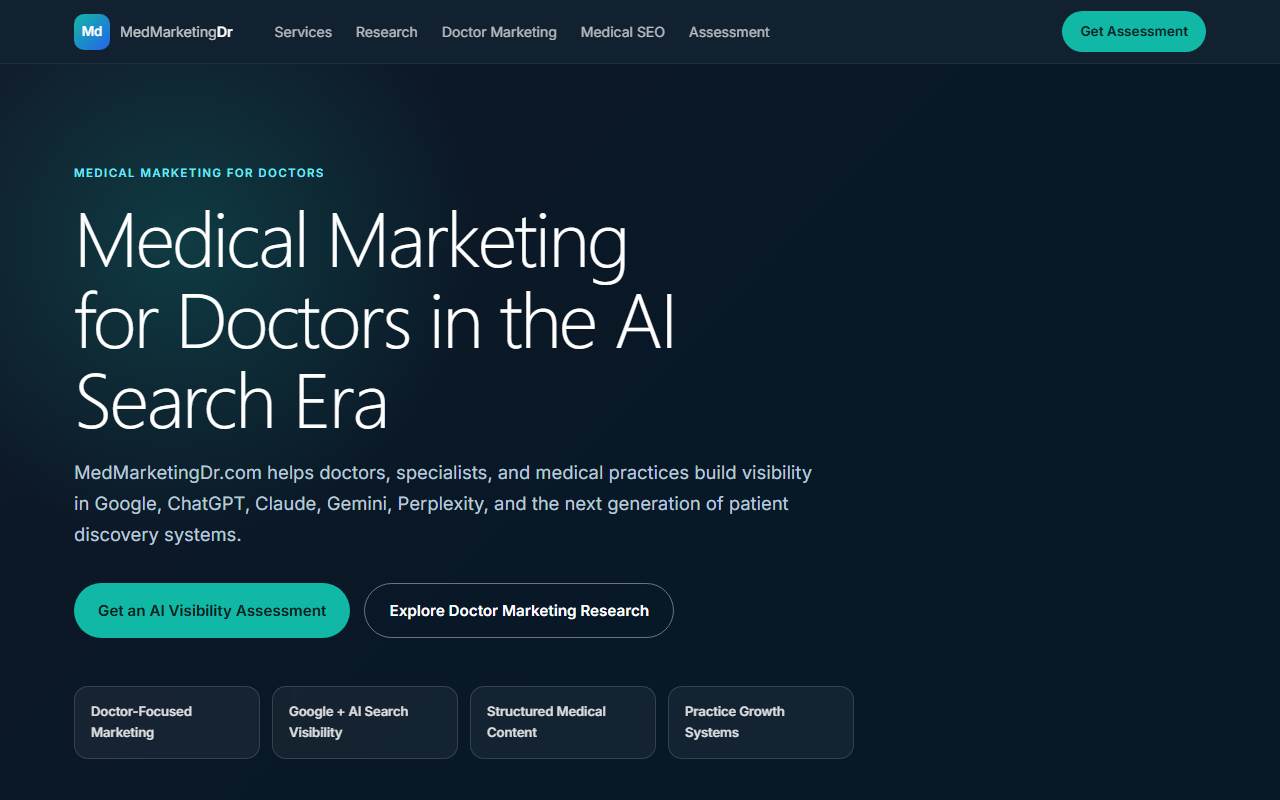 medmarketingdr.com homepage screenshot