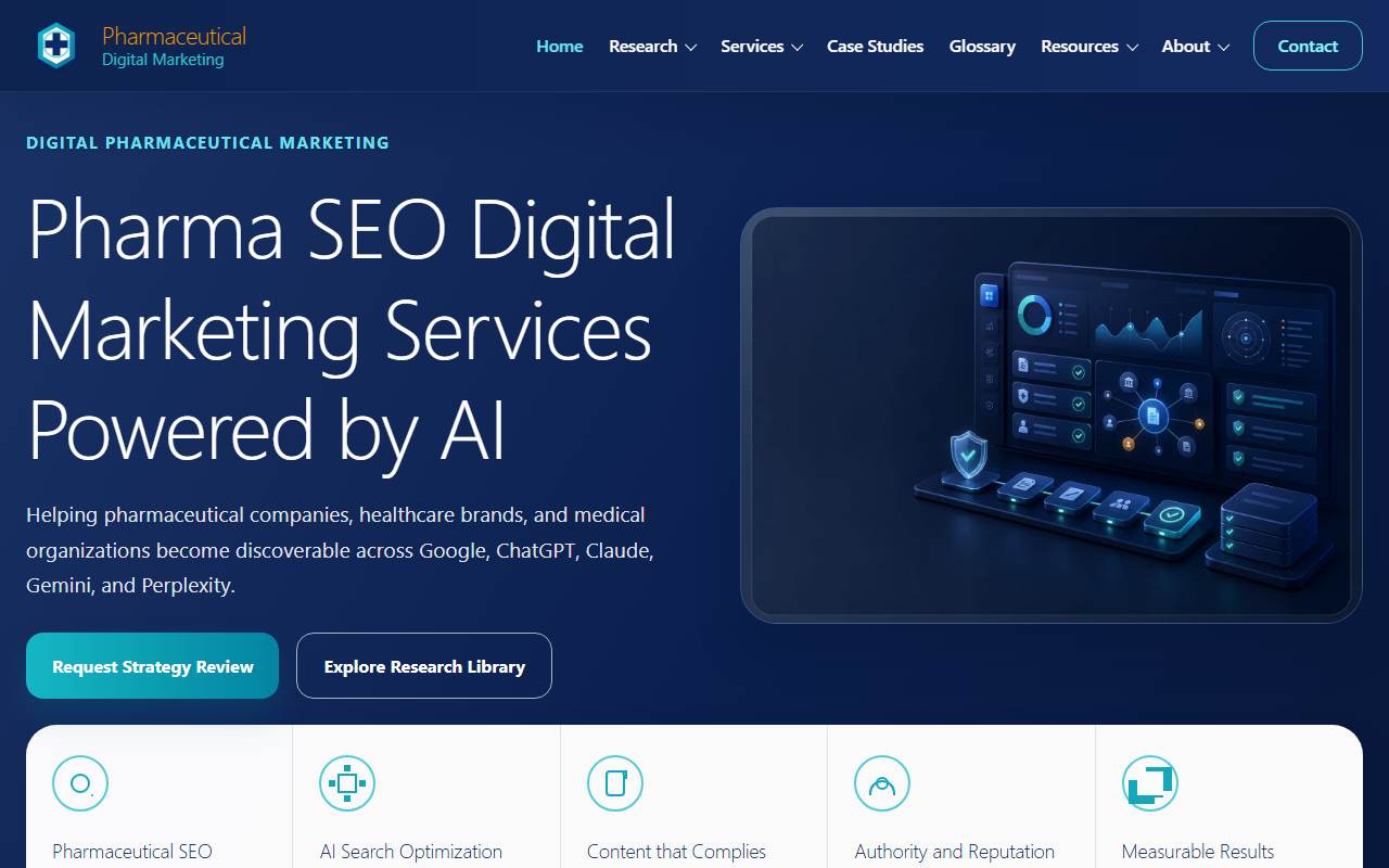 pharmdigitalmarketing.com homepage screenshot