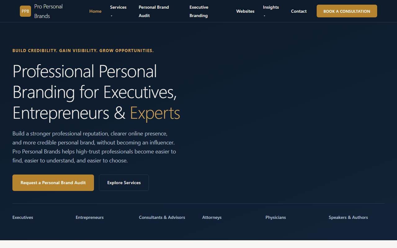 propersonalbrands.com homepage screenshot