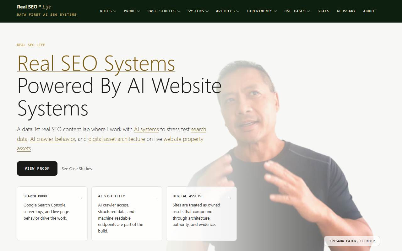realseolife.com homepage screenshot