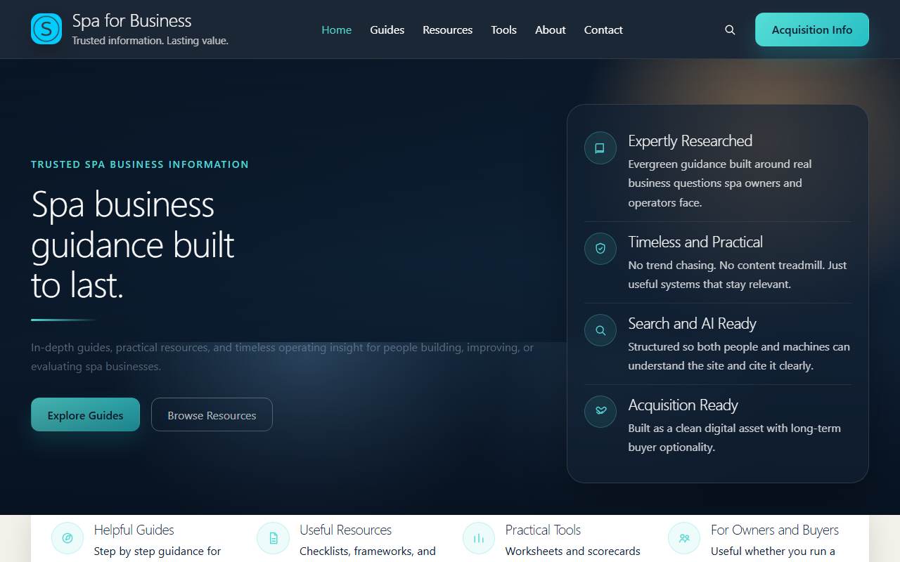 spaforbusiness.com homepage screenshot