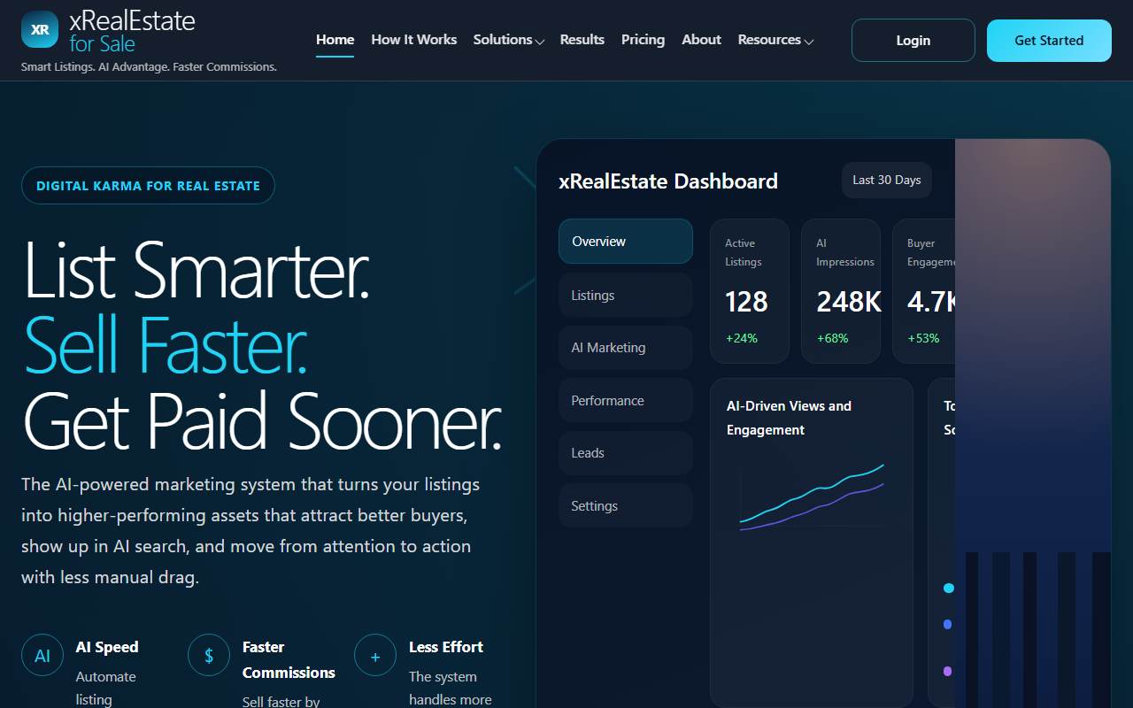 xrealestateforsale.com homepage screenshot